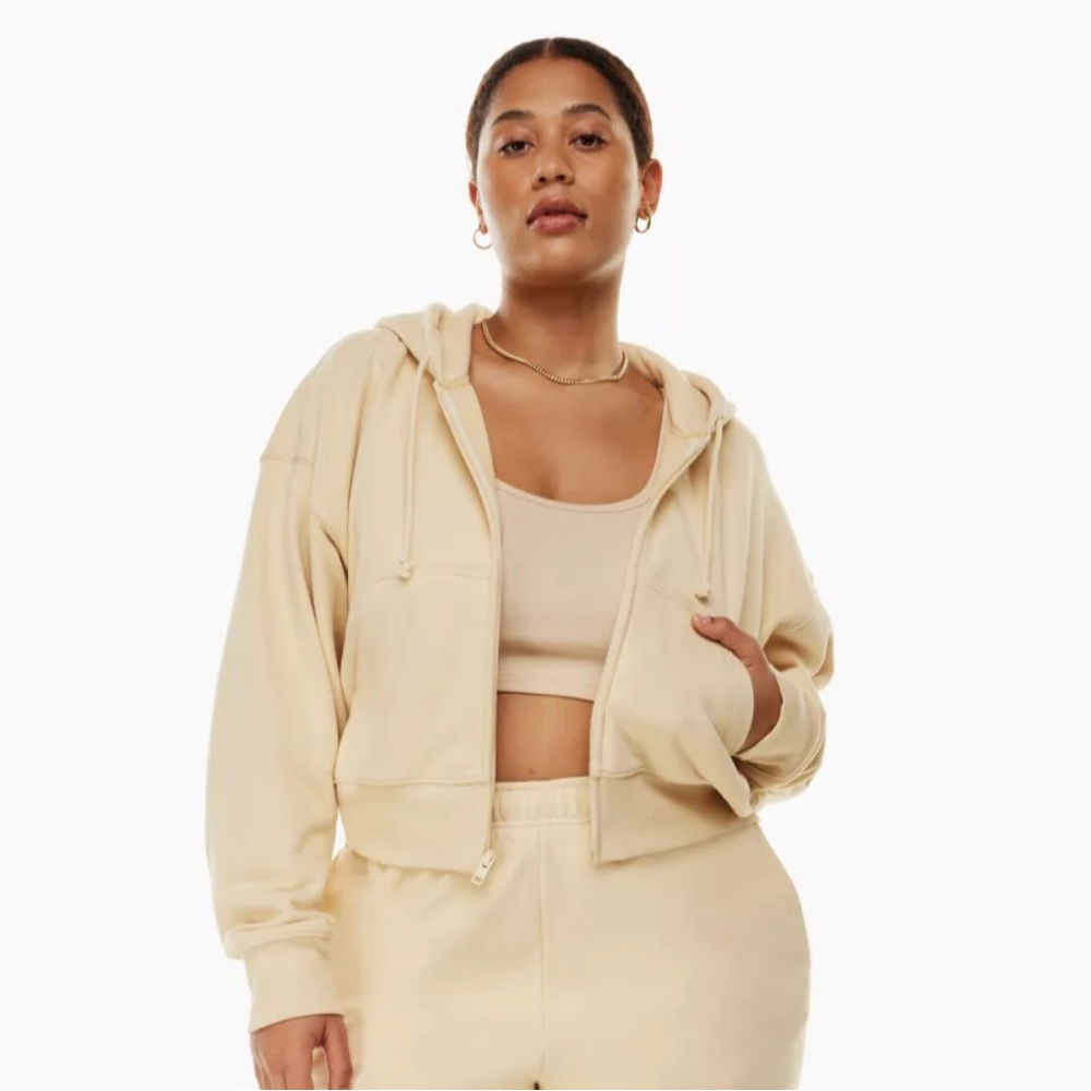 TNA boyfriend boxy zip hoodie